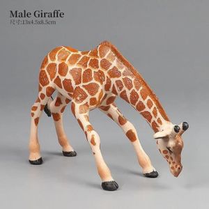 FIGURINE - PERSONNAGE Girafe-5 - Figurine de girafe sauvage en PVC pour enfant, Jouet de collection, Décoration, Zoo, Animal
