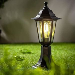 LAMPE DE JARDIN  Cgc Extérieur Jardin Noir Poteau De Borne Luminair