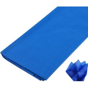 PAPIER CADEAU Papier de soie pour emballage cadeau - haute qualité - 100 feuilles - 66 x 50,8 cm - bleu foncé