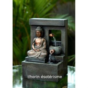 Fontaine d'Intérieur Bouddha en Grès 21.5x22x31.2cm - - Asianliving Fontaine d'Intérieur Bouddha en Grès 21.5x22x31.2cm - - Asianliving