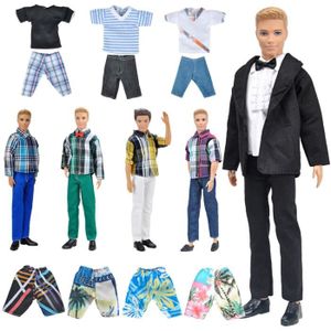 ACCESSOIRE POUPÉE Accessoires de mode pour poupée Ken, 5 ensembles de vêtements + 5 paires de chaussures, accessoires de jouets