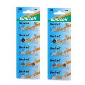 PILES Eunicell lot de 20 piles alcaline AG7 G7 LR927,395