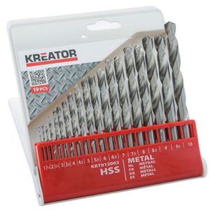 Bosch Bleu Métal Perceuse Set 18 pièces HSS-R Toughbox 1-10 mm spiral Perceuse NEUF