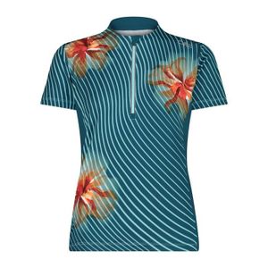 MAILLOT DE CYCLISME T-shirt cycliste femme CMP - acqua-deep lake - XL - manches courtes - poches dos
