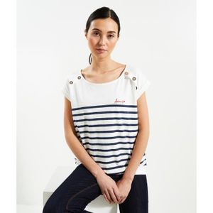 T-SHIRT GRAIN DE MALICE - T-shirt marinière femme