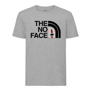 T-SHIRT T-shirt Homme Col Rond Gris The No Face Parodie Fi