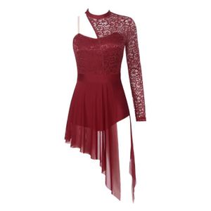 Robe De Patinage Artistique Fille - Paillettes, Strass, Dos Ouvert - Taille 6 à 16 Ans (5-16 Ans) - Pour Danse, Compétition