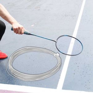 CORDAGE BADMINTON OMABETA Cordage de raquette 2 pièces durables 10m haute flexibilité ligne de corde de Badminton raquette sport pour Rouge Blanc