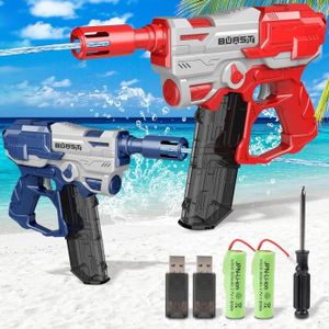 PISTOLET À EAU VATOS Pistolet à eau électrique Lot de 2 pistolets à eau automatiques de 32 pieds pour enfants adultes, pistolet jouet à eau hau130