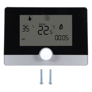 THERMOSTAT D'AMBIANCE Thermostat de chauffage d'eau programmable SURENHAP - Blanc - Electrique - Ecran LCD avec rétroéclairage bleu