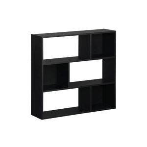 COSTWAY Bibliothèque Cube, Meuble de Rangement en Bois avec Compartiments Ouverts, Pieds en Métal Surélevés, Étagères Réglables, pour Salon, Chambre, Bureau, 35 x 120 x 79,5 cm (Blanc