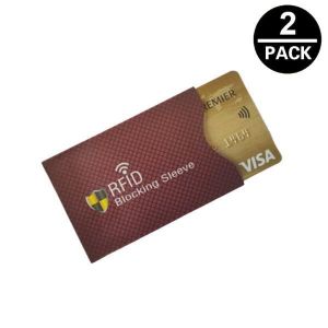 BADGE RFID - CARTE RFID [2pack] Etui Rigide Carte Bancaire Anti Piratage P
