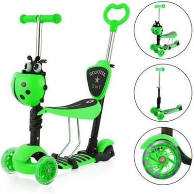 YOLEO Trottinette Pliable 3 Roues pour Enfant, Trottinette Pliable Ajustable sur 4 Niveaux