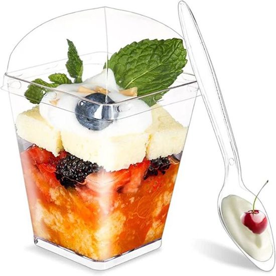 Lot De 5 Cuillères Longues En Plastique Alimentaire - 16 Cm, Couleurs Vives, Pour œufs, Glaces, Desserts, Pique-niques