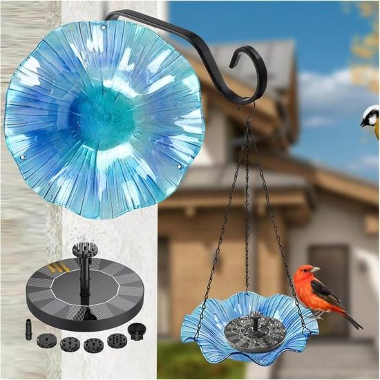 Bain D'Oiseaux Solaire Extérieur Combo Sur Piédestal Et Mangeoire Avec Bol En Feuille De Lotus Jardiniere Lampe Solaire Vert F67r 68f5fdc005519099273dfecf
