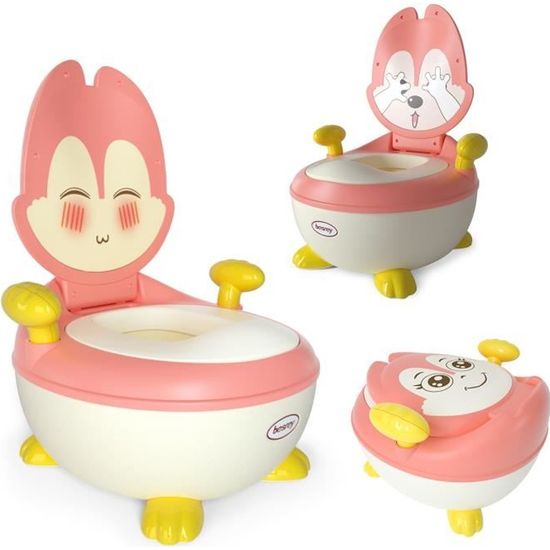 BESREY Pot d'Apprentissage Ergonomique Pot bébé Toilette enfant pour l'apprentissage de la propreté et Certification EN-71 Rose