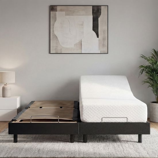 Lit Complet HOGAR24 - Sommier Basic + Matelas Dream Flex 13cm - 80x180cm Avec Pieds