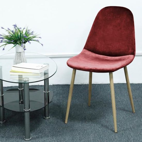 Lot de 4 Chaises Salle Manger Scandinaves avec Pieds en H/être Robustes pour Le Bureau//Salon//Loisirs Noir, 4