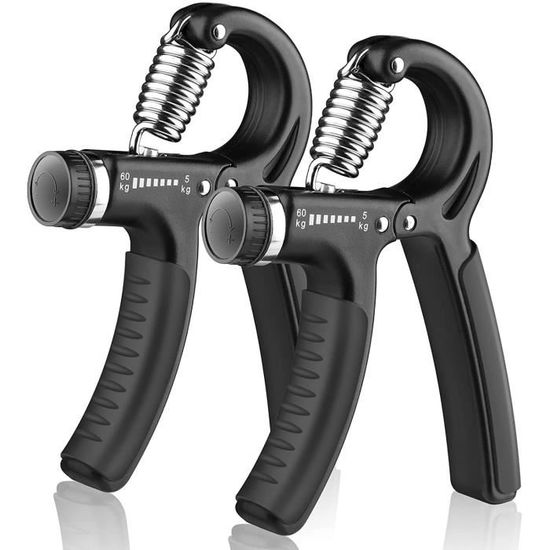 Hand Grip Renforceur Poignet - Pack 4 Résistances (50-200LB), Antidérapant, En Alliage Aluminium