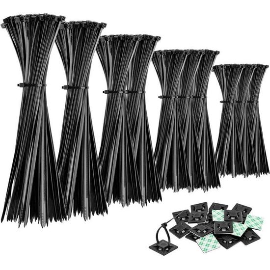 1000 Pièces Collier De Serrage Plastique, 100/150/200/250