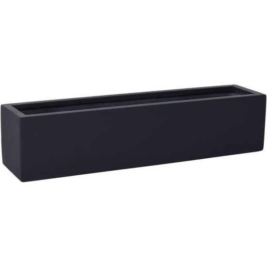 Jardinière rectangle en plastique 80 x 40 cm Elho Vivo gris ciment