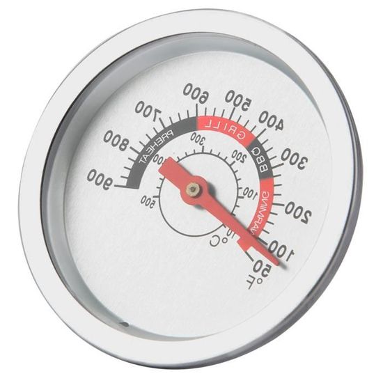Thermomètre à Cadran Pour Barbecue, Four, Poêle à Bois – Acier Inox, Sonde 5,6 Cm, Plage 0-120°C, Installation Facile - 13