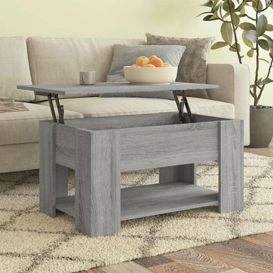 Table Console Avec Rangement Et Pieds Réglables - 160x30x75 Cm - Gris Sonoma, Bois Et Fer, Pour Salon Et Entrée - 9