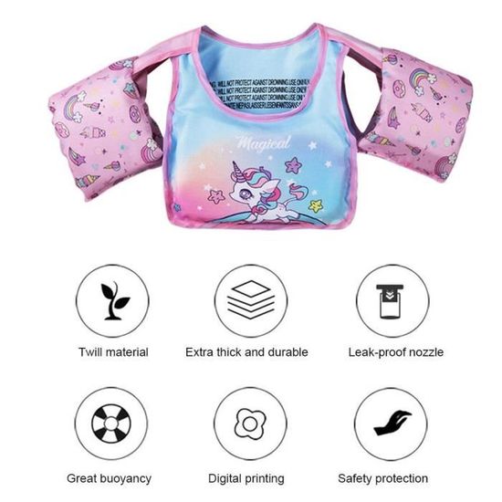 Gilet De Natation Enfant – Flottant, TÜV 13138-1:2021, Mousse Fixe, Double Boucle Sécurité
