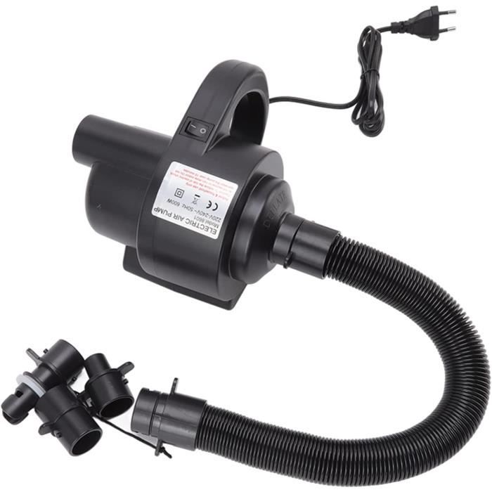 Pompe électrique Portable Avec 3 Buses - Gonfleur Rapide Pour Matelas, Piscines, Jouets | Usage Intérieur/extérieur | Alimentation 12V Et 110V - 5
