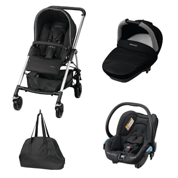 Bébé Confort Poussette Combinée Trio Elea, Black Raven 