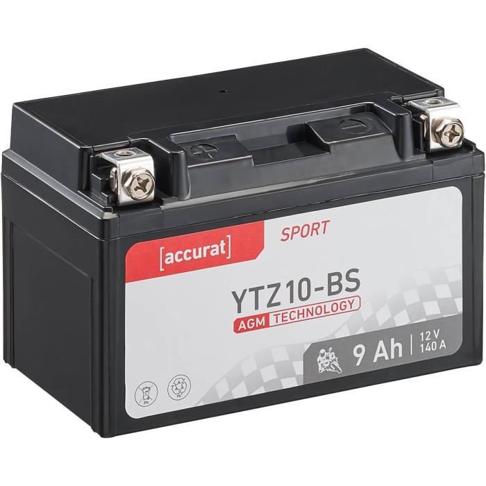 Batterie moto YTZ10-BS 9Ah AGM
