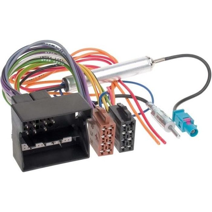 Faisceau autoradio OPEL Quadlock > norme ISO / amplificateur antenne phantom