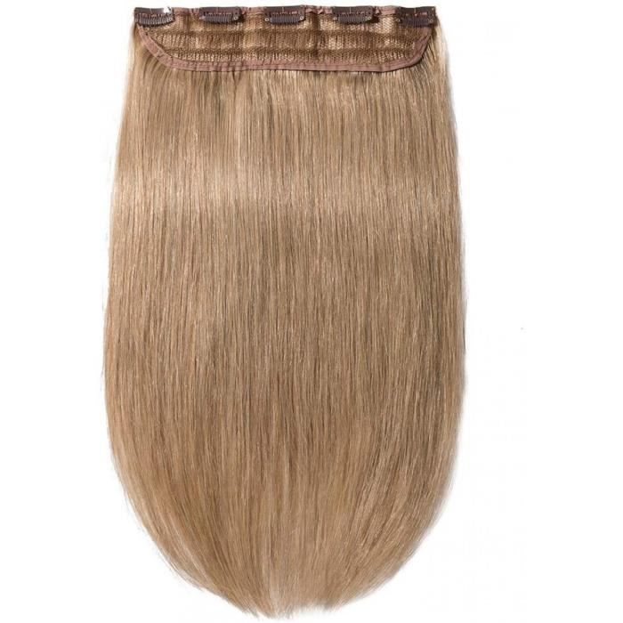 Extension Cheveux,No532, Clip Naturel Monobande Une Pièce Maxi Volume Rajout 100% Humain (#27 Blond Foncé 40cm 80g)