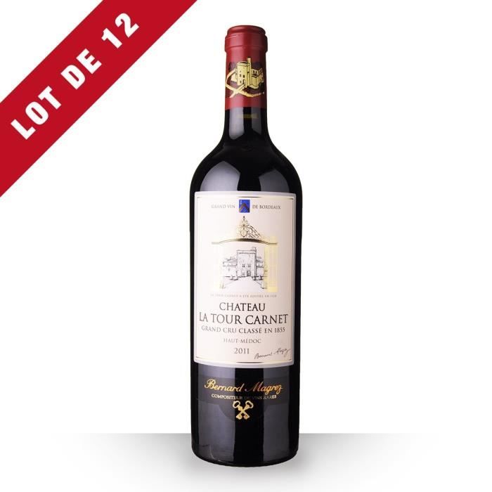 12X Château la Tour Carnet 2011 Rouge 75cl AOC Haut-Médoc - Vin Rouge