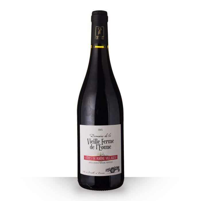 Domaine de la Vieille Ferme de L'eoune 2015 Rouge 75cl AOC Côtes du Rhône Villages - Vin Rouge
