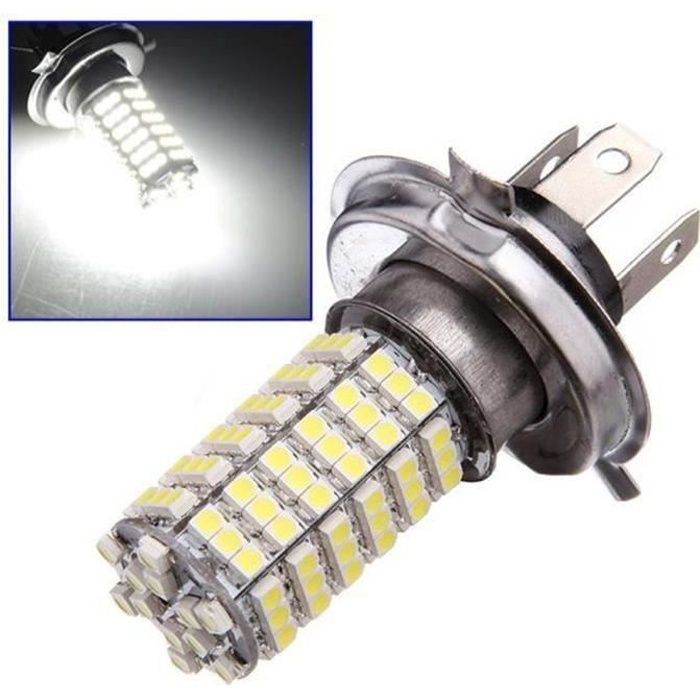 2x H4 120 LED Ampoule Voiture Lampe 3528 SMD Conduire Lumière FEUX DE JOUR Blanc 12V Bo42226