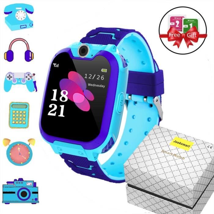 Jooksmart Enfants Montre Intelligent Jeu Tactile Musique Calculatrice Caméra Montre Connectée pour Filles Garçons Kids Cadeaux Jouet