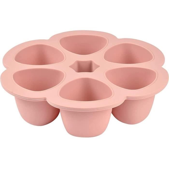 Béaba Portion Multiportions Moule en Silicone Rose 6 x 90ml