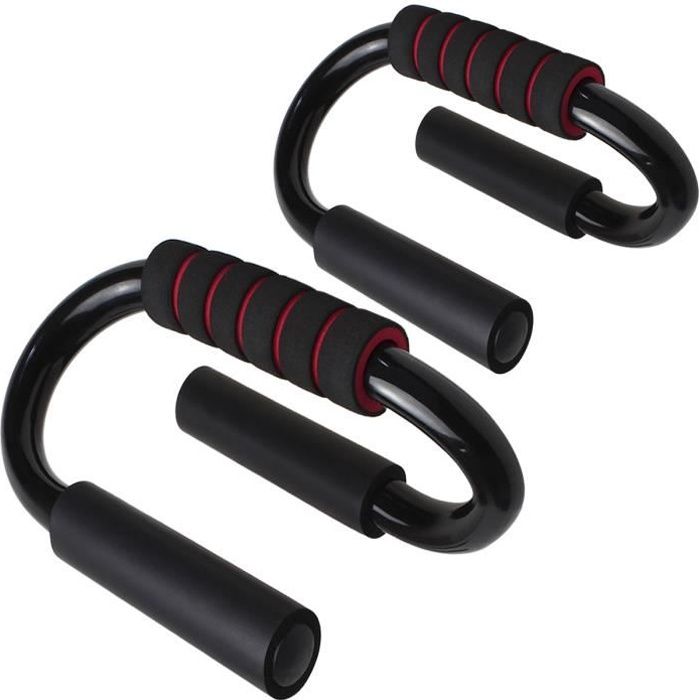 CampTeck U7039 - Forme de S Poignées de Pompe Barres en Acier et Mousse, Support de Push-Up, Barres Push-Up - Press Pectorale