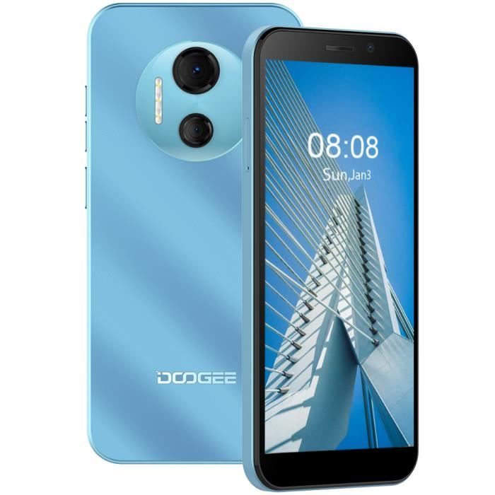 DOOGEE X97 Smartphone 3Go 16Go Android 12 Écran 6.0 pouces Batterie 4200mAh Caméra 8MP 4G pas cher portable Téléphone - Bleu