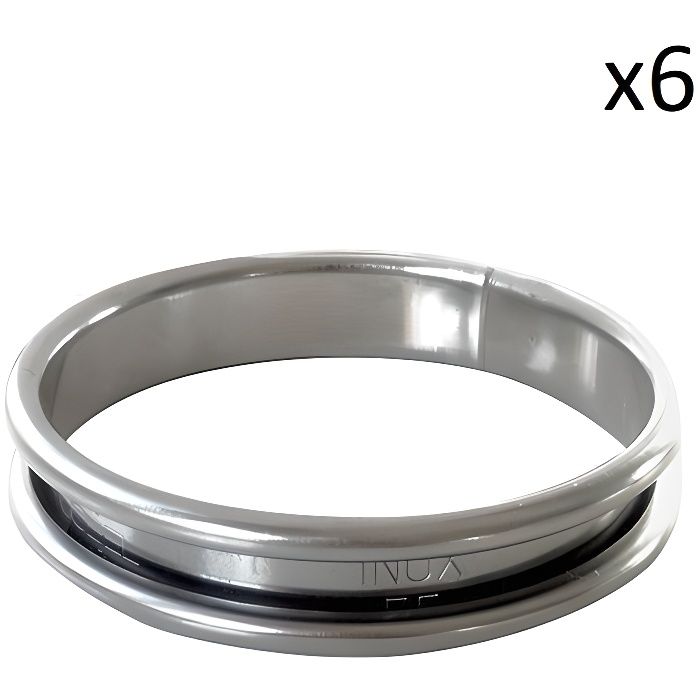 LOT DE 6 CERCLES EN INOX POUR PALETS BRETONS - USTENSILES A PATISSERIE - GOBEL