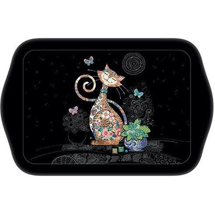 PLATEAU DE SERVICE MOYEN MODELE DECOR JEWELS CHAT - KIUB