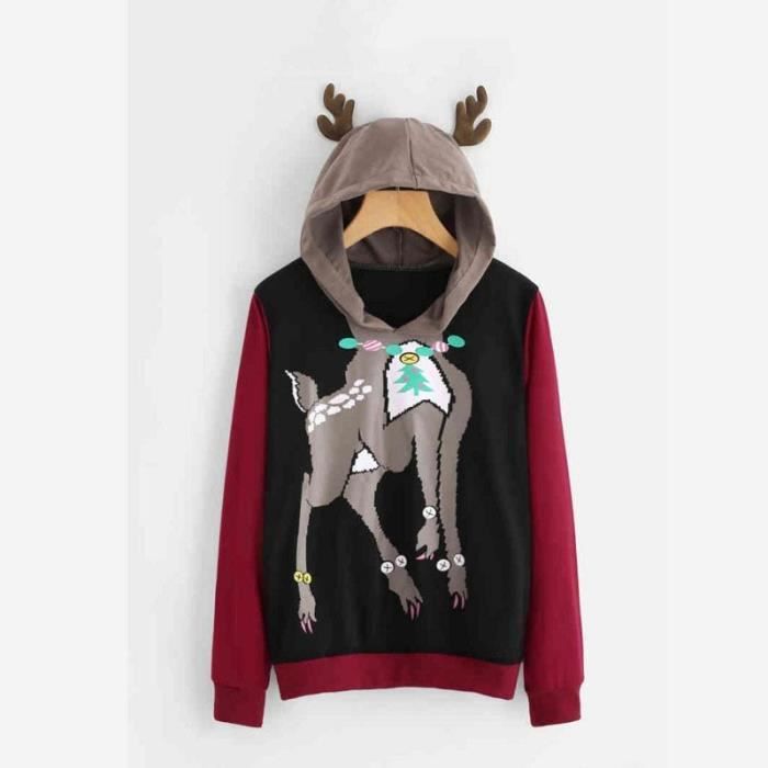 Pull de Noël Femme À Capuche