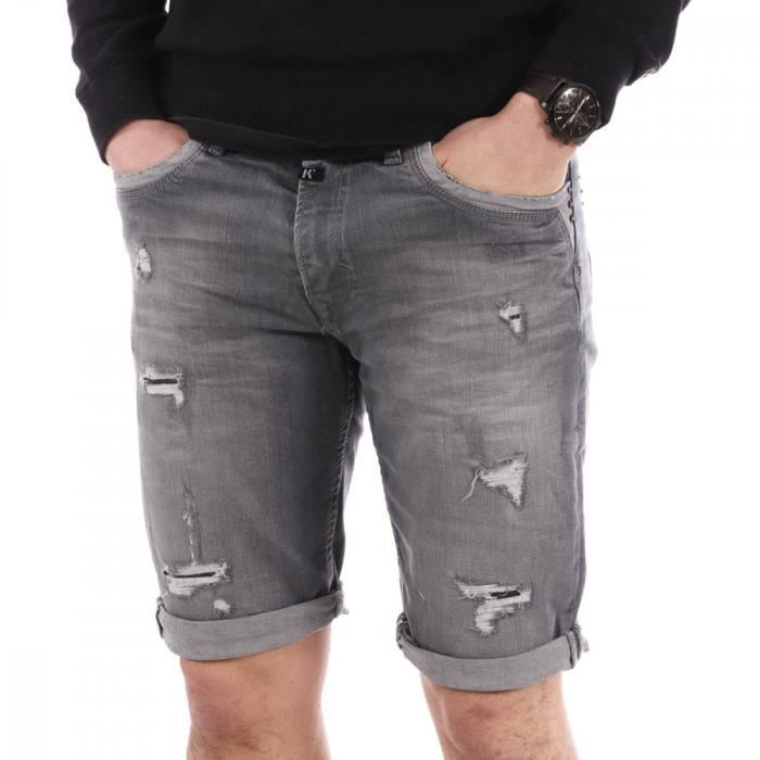 Short jeans gris homme Kaporal Man Shorts