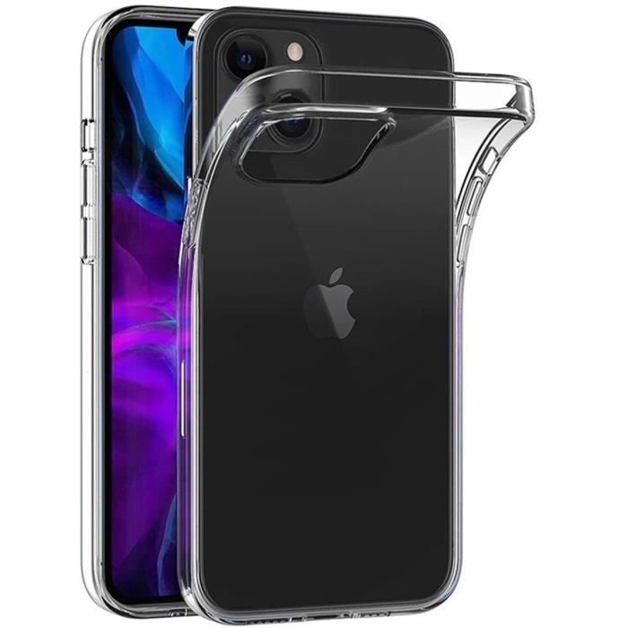 Coque pour iPhone 13 MINI (5,4-) - Silicone Gel TPU Transparent Protection Souple Ultra Mince Phonillico®