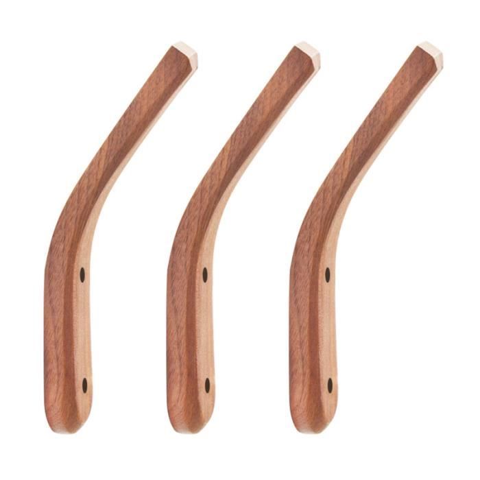 3 pièces crochets muraux délicats robustes clés porte-manteau cintres en bois salle RACK DE RANGEMENT - RACK A EXERCICE - SUPPORT