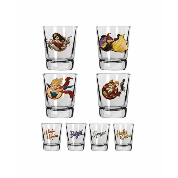 WTT DC BOMBSHELLS - Set de 4 Verres Shooter