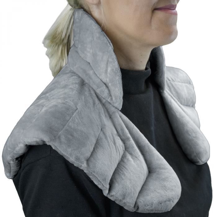 Coussin chauffant, tour de cou pour épaule et nuque - Gris