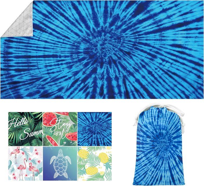Serviette De Plage Microfibre Kuuromi 59 X 27 Pouces - Super Absorbante, Anti-sable, Légère, Séchage Rapide, Pour Plage/piscine/voyage - 5