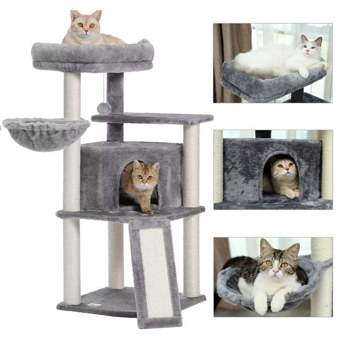 Meilleurs prix pour Tutumi Arbre à chat Griffoir gris 105x45x45 cm